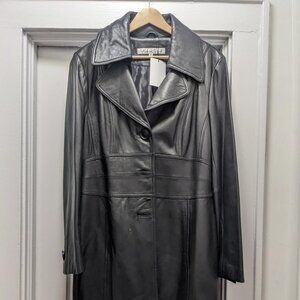 Kenneth Cole Vintage Leather Trench Coat
